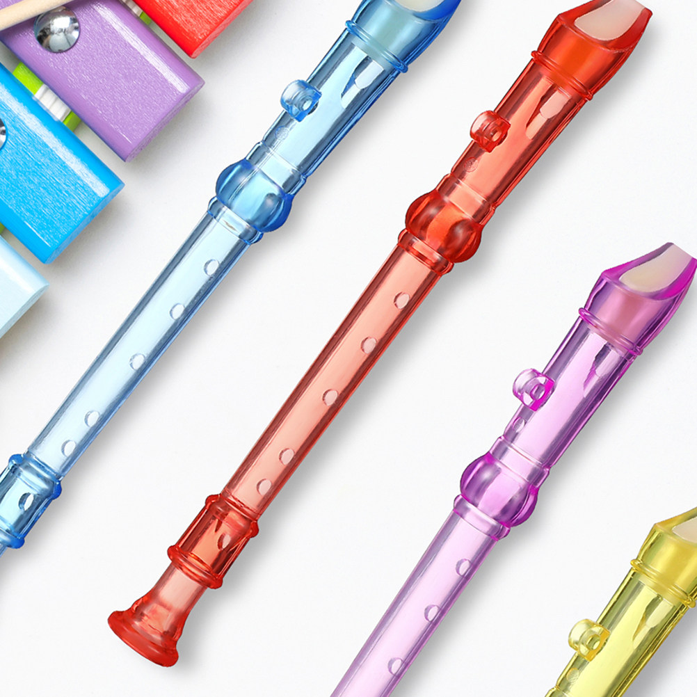 Soprano Recorder Plastic - 10 sztuk lekkich, przenośnych, przezroczystych flauty